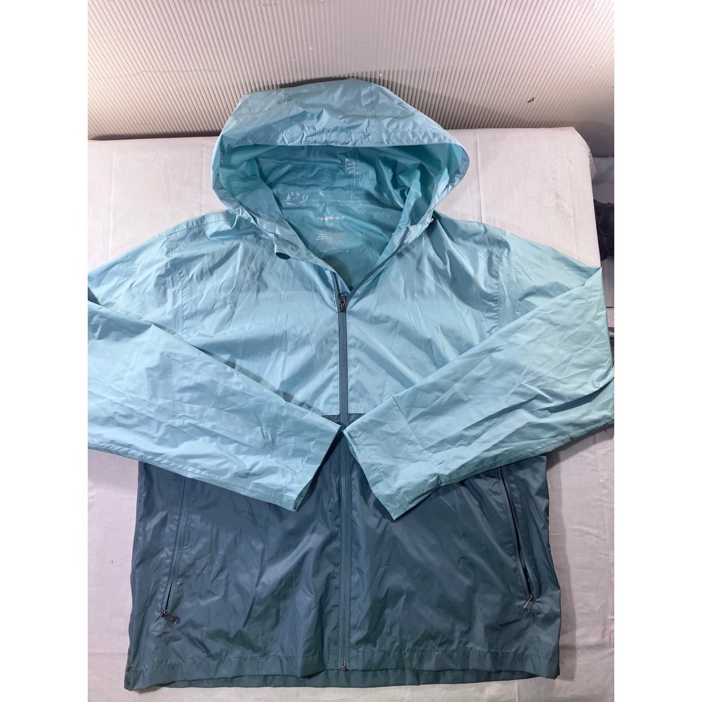 ADVENTURIDGE Womens Lightweight Hooded Windbreaker Jacket Blue Size M